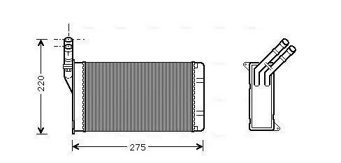 Wärmetauscher, Innenraumheizung AVA QUALITY COOLING CN6082 Bild Wärmetauscher, Innenraumheizung AVA QUALITY COOLING CN6082