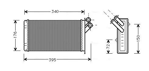 Wärmetauscher, Innenraumheizung AVA QUALITY COOLING CN6129 Bild Wärmetauscher, Innenraumheizung AVA QUALITY COOLING CN6129