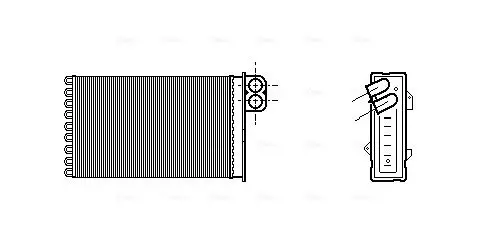 Wärmetauscher, Innenraumheizung AVA QUALITY COOLING CN6191 Bild Wärmetauscher, Innenraumheizung AVA QUALITY COOLING CN6191