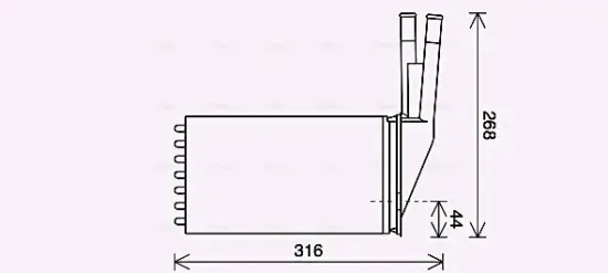 Wärmetauscher, Innenraumheizung AVA QUALITY COOLING CN6313 Bild Wärmetauscher, Innenraumheizung AVA QUALITY COOLING CN6313
