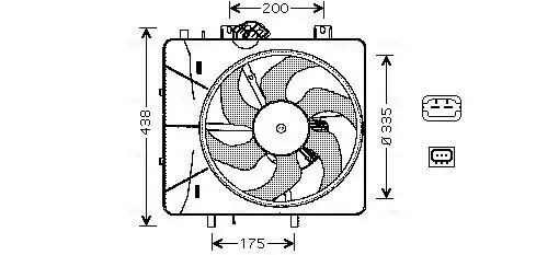 Lüfter, Motorkühlung 12 V AVA QUALITY COOLING CN7527