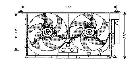 Lüfter, Motorkühlung 12 V AVA QUALITY COOLING PE7538