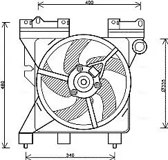 Lüfter, Motorkühlung 12 V AVA QUALITY COOLING CN7547