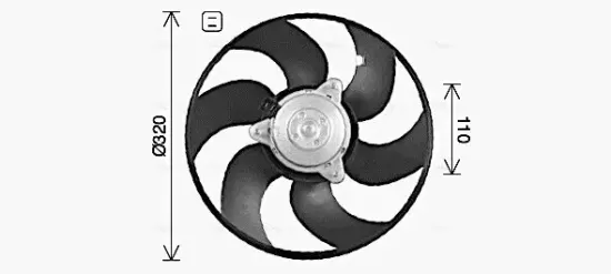 Lüfter, Motorkühlung AVA QUALITY COOLING CN7557 Bild Lüfter, Motorkühlung AVA QUALITY COOLING CN7557