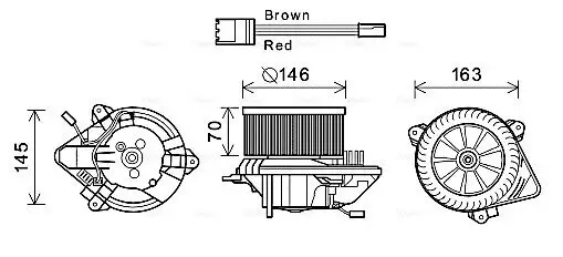 Innenraumgebläse 12 V AVA QUALITY COOLING CN8294