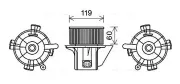 Innenraumgebläse 12 V AVA QUALITY COOLING CN8299