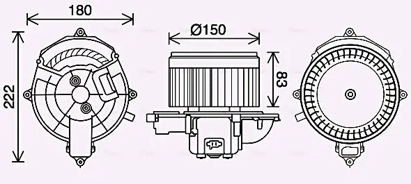 Innenraumgebläse 12 V AVA QUALITY COOLING CN8310