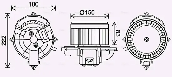 Innenraumgebläse 12 V AVA QUALITY COOLING CN8310 Bild Innenraumgebläse 12 V AVA QUALITY COOLING CN8310