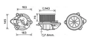 Innenraumgebläse 12 V AVA QUALITY COOLING CN8510