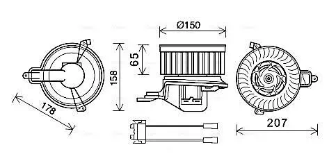 Innenraumgebläse 12 V AVA QUALITY COOLING CN8511 Bild Innenraumgebläse 12 V AVA QUALITY COOLING CN8511