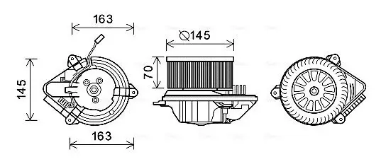 Innenraumgebläse 12 V AVA QUALITY COOLING CN8515