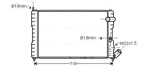 Kühler, Motorkühlung AVA QUALITY COOLING CNA2037 Bild Kühler, Motorkühlung AVA QUALITY COOLING CNA2037