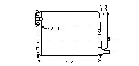 Kühler, Motorkühlung AVA QUALITY COOLING CNA2046 Bild Kühler, Motorkühlung AVA QUALITY COOLING CNA2046