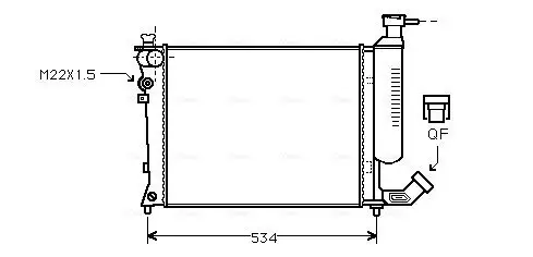Kühler, Motorkühlung AVA QUALITY COOLING CNA2059