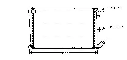 Kühler, Motorkühlung AVA QUALITY COOLING CNA2066 Bild Kühler, Motorkühlung AVA QUALITY COOLING CNA2066