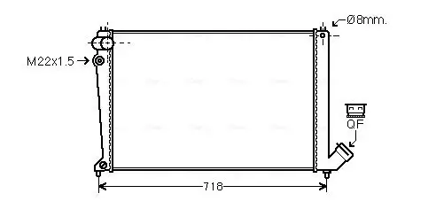 Kühler, Motorkühlung AVA QUALITY COOLING CNA2105