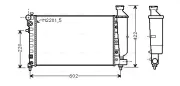 Kühler, Motorkühlung AVA QUALITY COOLING CNA2116