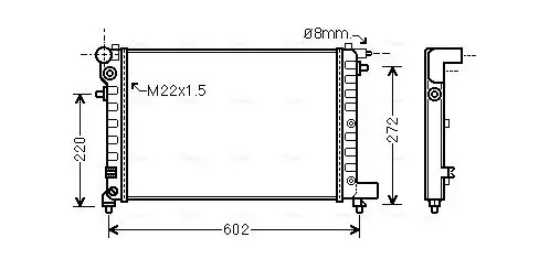 Kühler, Motorkühlung AVA QUALITY COOLING CNA2120 Bild Kühler, Motorkühlung AVA QUALITY COOLING CNA2120