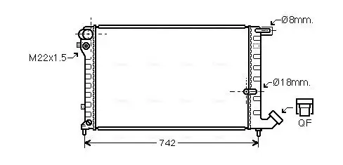 Kühler, Motorkühlung AVA QUALITY COOLING CNA2148