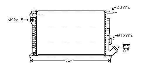 Kühler, Motorkühlung AVA Clever Choice CNA2151