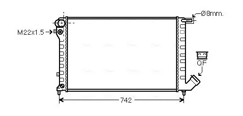 Kühler, Motorkühlung AVA QUALITY COOLING CNA2159 Bild Kühler, Motorkühlung AVA QUALITY COOLING CNA2159