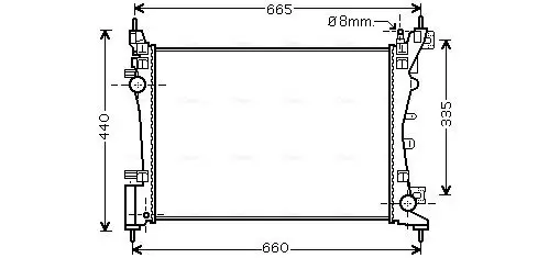 Kühler, Motorkühlung AVA QUALITY COOLING CNA2261 Bild Kühler, Motorkühlung AVA QUALITY COOLING CNA2261