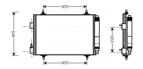 Kondensator, Klimaanlage AVA QUALITY COOLING CNA5192D Bild Kondensator, Klimaanlage AVA QUALITY COOLING CNA5192D