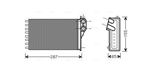 Wärmetauscher, Innenraumheizung AVA QUALITY COOLING CNA6232 Bild Wärmetauscher, Innenraumheizung AVA QUALITY COOLING CNA6232