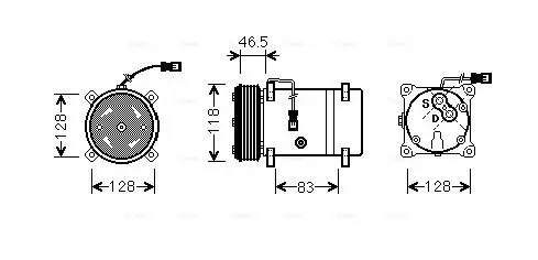 Kompressor, Klimaanlage AVA QUALITY COOLING CNAK158