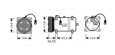 Kompressor, Klimaanlage AVA QUALITY COOLING CNAK161 Bild Kompressor, Klimaanlage AVA QUALITY COOLING CNAK161