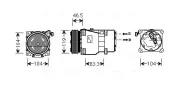 Kompressor, Klimaanlage AVA QUALITY COOLING CNAK201