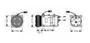 Kompressor, Klimaanlage AVA QUALITY COOLING CNAK222