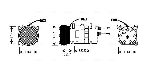 Kompressor, Klimaanlage AVA QUALITY COOLING CNAK222 Bild Kompressor, Klimaanlage AVA QUALITY COOLING CNAK222