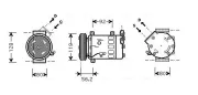 Kompressor, Klimaanlage AVA QUALITY COOLING CNAK237