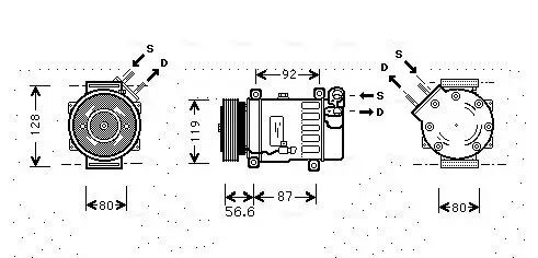 Kompressor, Klimaanlage AVA QUALITY COOLING CNAK238