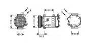 Kompressor, Klimaanlage AVA QUALITY COOLING CNAK242