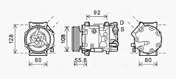 Kompressor, Klimaanlage AVA QUALITY COOLING CNAK282