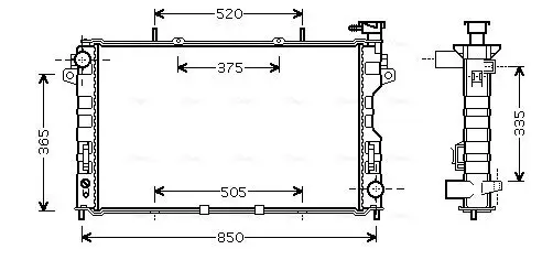 Kühler, Motorkühlung AVA QUALITY COOLING CR2077