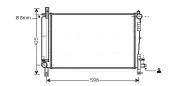 Kühler, Motorkühlung AVA QUALITY COOLING CRA2080