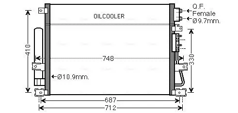 Kondensator, Klimaanlage AVA QUALITY COOLING CRA5124D