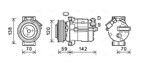 Kompressor, Klimaanlage AVA QUALITY COOLING CTK063 Bild Kompressor, Klimaanlage AVA QUALITY COOLING CTK063