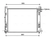 Kühler, Motorkühlung AVA QUALITY COOLING DAA2008