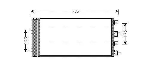 Kondensator, Klimaanlage AVA QUALITY COOLING DAA5004D