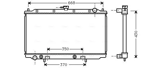 Kühler, Motorkühlung AVA Clever Choice DN2196 Bild Kühler, Motorkühlung AVA Clever Choice DN2196