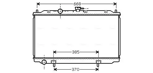 Kühler, Motorkühlung AVA QUALITY COOLING DNA2215 Bild Kühler, Motorkühlung AVA QUALITY COOLING DNA2215