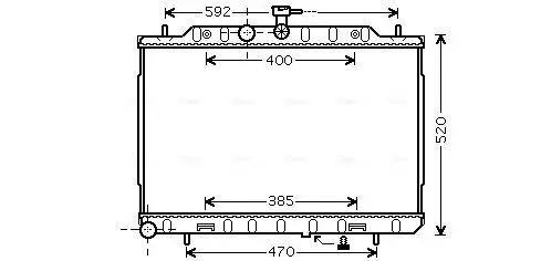 Kühler, Motorkühlung AVA QUALITY COOLING DN2293 Bild Kühler, Motorkühlung AVA QUALITY COOLING DN2293
