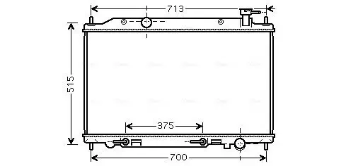Kühler, Motorkühlung AVA QUALITY COOLING DN2295 Bild Kühler, Motorkühlung AVA QUALITY COOLING DN2295