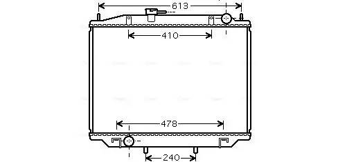 Kühler, Motorkühlung AVA QUALITY COOLING DN2300 Bild Kühler, Motorkühlung AVA QUALITY COOLING DN2300
