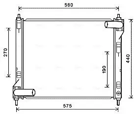 Kühler, Motorkühlung AVA QUALITY COOLING DN2354