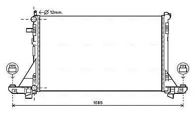 Kühler, Motorkühlung AVA QUALITY COOLING DN2381 Bild Kühler, Motorkühlung AVA QUALITY COOLING DN2381